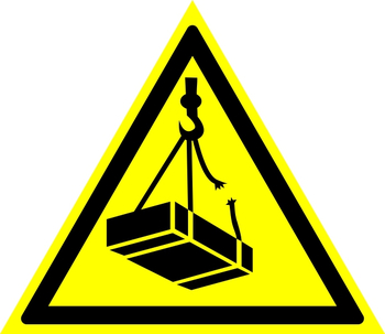 W06 опасно! возможно падение груза (пластик, 700х700 мм) - Охрана труда на строительных площадках - Знаки безопасности - . Магазин Znakstend.ru