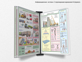 Настенная перекидная система а4 на 5 рамок (белая) - Перекидные системы для плакатов, карманы и рамки - Настенные перекидные системы - . Магазин Znakstend.ru